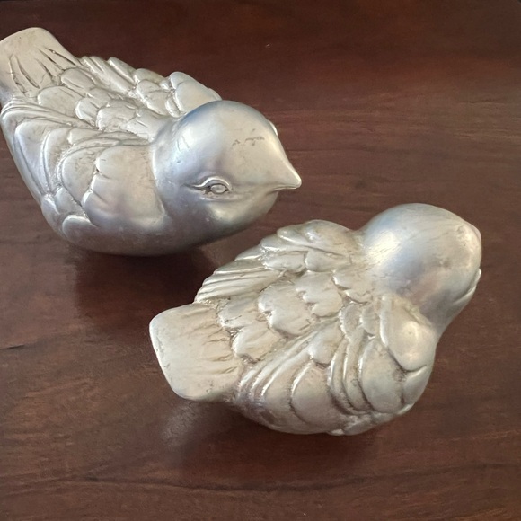 Pottery Barn Kids- silver leaf decorative bird curios. - Picture 2 of 9
